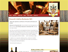 Tablet Screenshot of prescottsgrill.com